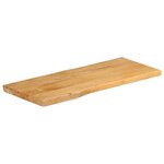 vidaXL Dessus de table 100x40x3 8 cm bord vivant bois massif manguier