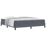 vidaXL Lit à ressorts avec matelas Gris foncé 180 x 210 cm tissu