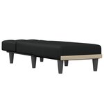 vidaXL Chaise longue noir tissu