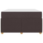 vidaXL Cadre de lit avec matelas Marron foncé 120 x 200 cm tissu