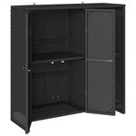 vidaXL Armoire de rangement avec étagère Noir 100 x 36 x 102 cm Rotin
