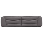 vidaXL Coussin de tête de lit gris 200 cm similicuir