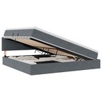 vidaXL Lit de Rangement Gris foncé 200 x 200 cm Velours