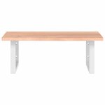 vidaXL Étagère de vasque murale acier et bois de chêne massif