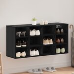 vidaXL Cabinet à chaussures Chêne noir 103x30x51 cm Bois d'ingénierie