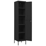 vidaXL Armoire à casiers Noir 35x46x180 cm Acier