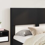 vidaXL Cadre de lit avec rangement et tête de lit Noir 135 x 190 cm