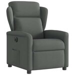 vidaXL Fauteuil inclinable électrique Gris foncé Tissu