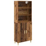 vidaXL Haut Armoire Bois Ancien 69 5 x 32 5 x 180 cm Bois d'ingénierie