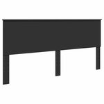 vidaXL Cadre de lit avec tiroir Noir 200 x 200 cm Bois Ingénierie
