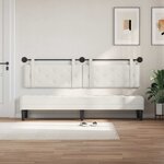 vidaXL Tête de lit suspendue Avec lumière LED Blanc Simili cuir