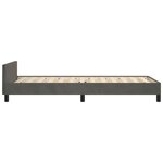 vidaXL Cadre de lit avec tête de lit Gris foncé 90x200 cm Velours