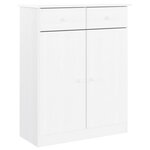 vidaXL Armoire à chaussures ALTA blanc 77x35x96 cm bois massif de pin