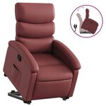 vidaXL Fauteuil inclinable Rouge bordeaux Similicuir