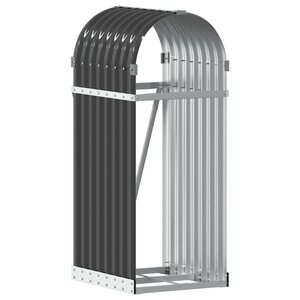 vidaXL Porte-bûches Anthracite 40x45x100 cm Acier galvanisé