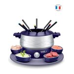 Tefal ef351412 simply invents fondue électrique 8 p  thermostat réglable  caquelon antiadhésif  plateau rotatif  5 ramequins inclus