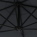 vidaXL Parasol mural avec mât métallique 300 cm Anthracite