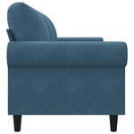 vidaXL Canapé à 3 places Bleu 180 cm Velours
