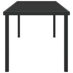 vidaXL Table de Jardin Noir 200 x 80 x 73 cm Métal
