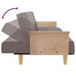 vidaXL Canapé-lit avec accoudoirs taupe tissu