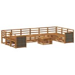 vidaXL Ensemble de canapés d'extérieur 8 Pièces Naturel
