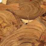 vidaXL Table basse Bois d'acacia massif (55-60)x40 cm