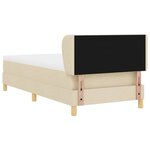 lit à ressort vidaXL avec matelas - Crème 100x200 cm Tissus
