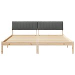 vidaXL Cadre de lit avec tête de lit marron et gris foncé 180 x 200 cm