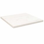 vidaXL Dessus de table blanc 50x50x2 5 cm bois de pin massif