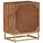 vidaXL Table de chevet 40x30x50 cm bois massif manguier et fer