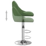 vidaXL Tabouret de bar Vert foncé Velours