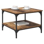 vidaXL Table basse Bois Ancien 55 x 55 x 40 cm Bois d'ingénierie