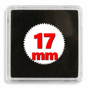 Capsules numismatiques carrées Quadrum 17mm. Paquet - 10 capsules