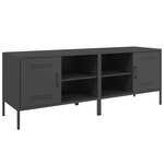 vidaXL Meubles TV 2 Pièces noir 68x39x50 5 cm acier