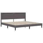 vidaXL Cadre de lit avec matelas Gris 180 x 200 cm Simili cuir