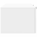 vidaXL Meuble TV mural Montage mural Blanc brillant 98 x 41 x 30 cm