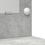 Ensemble de coiffeuse 2 pièces avec LED en bois d'ingénierie gris béton