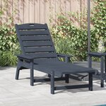 vidaXL Chaise longue bleu marine 53x162x98.5 cm HDPE