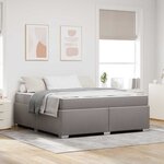 vidaXL Cadre de lit Taupe 180 x 200 cm tissu