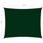 vidaXL Voile de parasol tissu oxford rectangulaire 2x3 5 m vert foncé