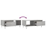 vidaXL Table basse Sonoma gris 90x50x36 5 cm Bois d'ingénierie