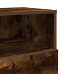 vidaXL Table de chevet avec 2 tiroirs chêne fumé 36x36x68 cm