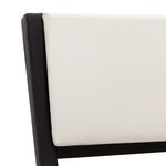 Vidaxl cadre de lit noir et blanc similicuir 160 x 200 cm