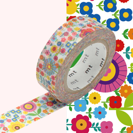 Masking Tape MT EX Liberty fleurs multicolores