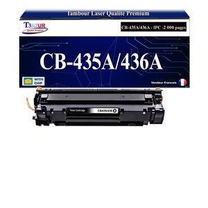 T3AZUR -Toner compatible avec HP CB435A (35A) pour HP LaserJet P1005  P1006