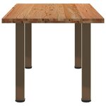 vidaXL Table à manger marron clair bois de chêne massif rectangulaire