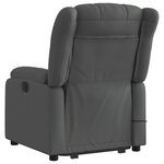 vidaXL Fauteuil inclinable de massage électrique Gris foncé Tissu