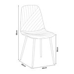 Lot de 4 chaises de salle à manger 88 x 44 x 55 cm moderne design robuste beige 03_0009839