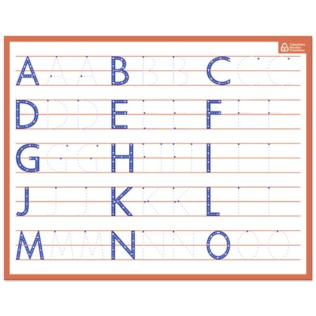 Ardoise effaçable a sec alphabet 26 5 x 21 cm