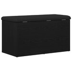 vidaXL Banc de Rangement Chêne noir 82 x 42 x 45 cm Bois d'ingénierie
